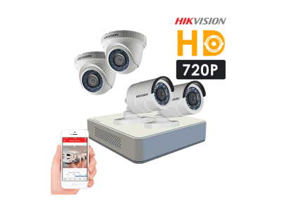 KIT DE 4 CAMARAS HIKVISION 720P