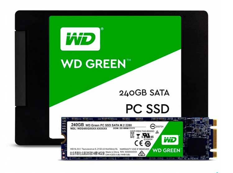 Unidad SSD WD Green 240GB M.2 2280 SATA, 540MB/s